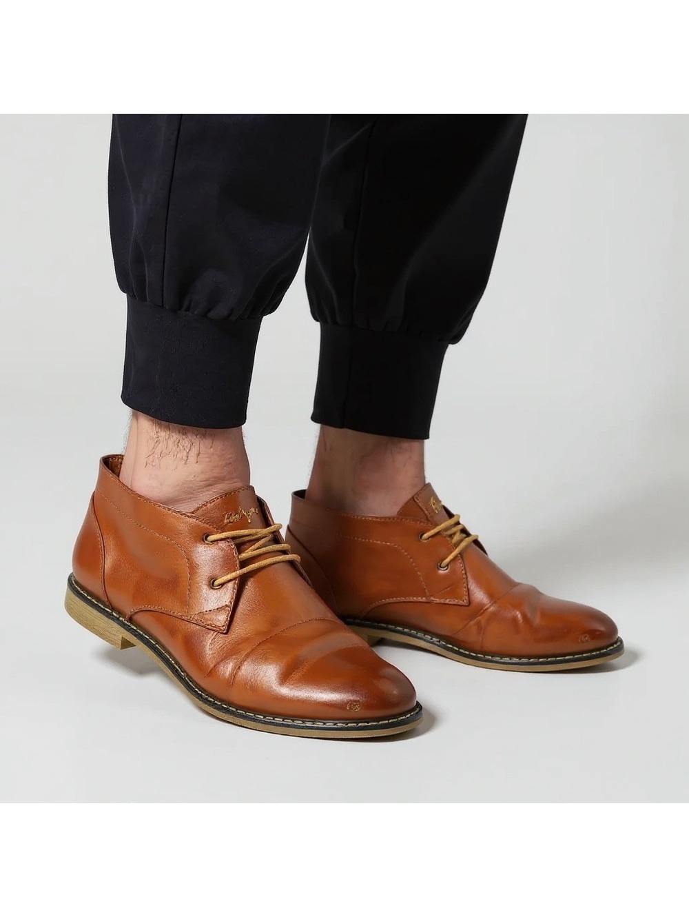 London Fog Collection Men's Brown LFM Blackburn Chukka Dress Boots Size 10.5M